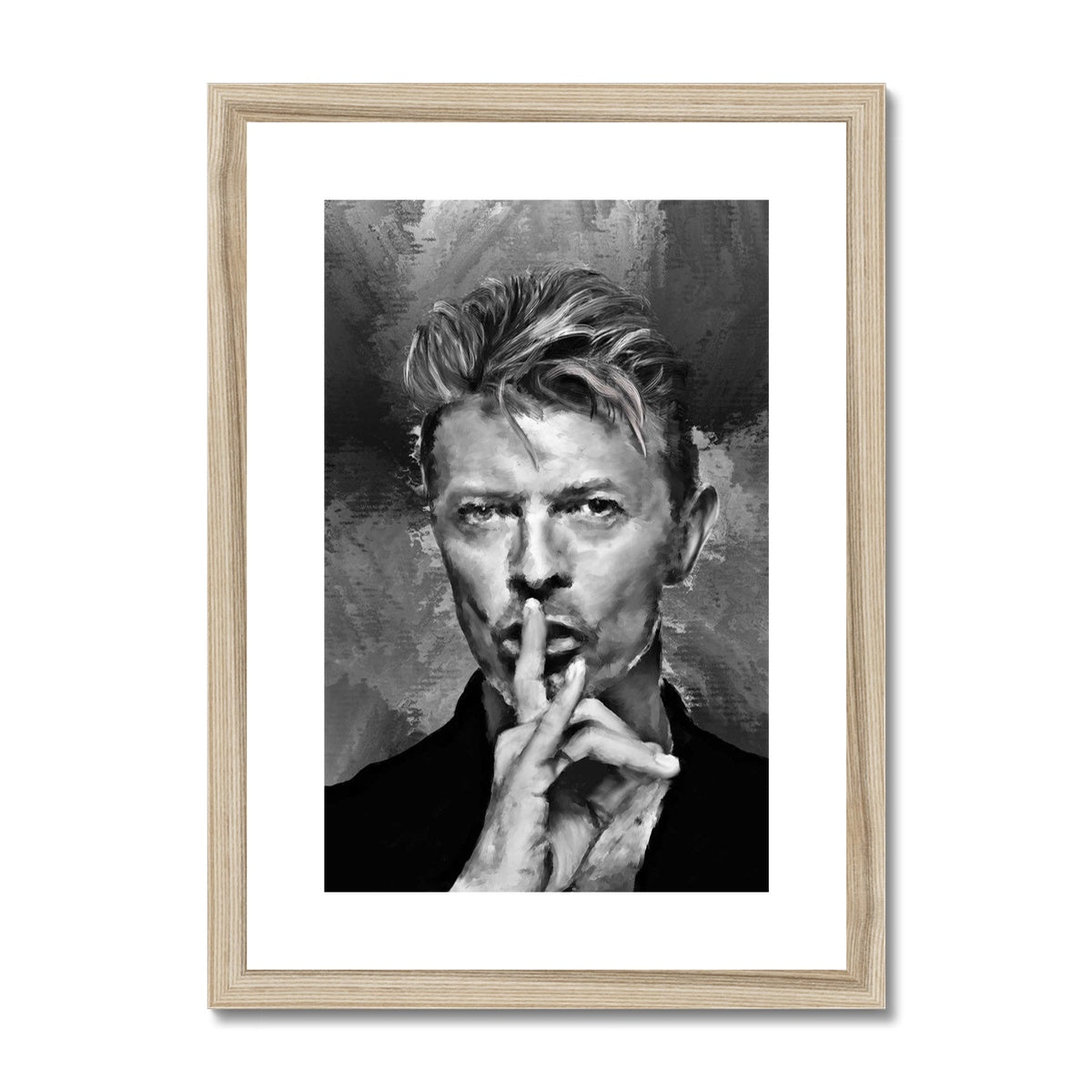Bowie 'Shhh!' Painting Framed & Mounted Print