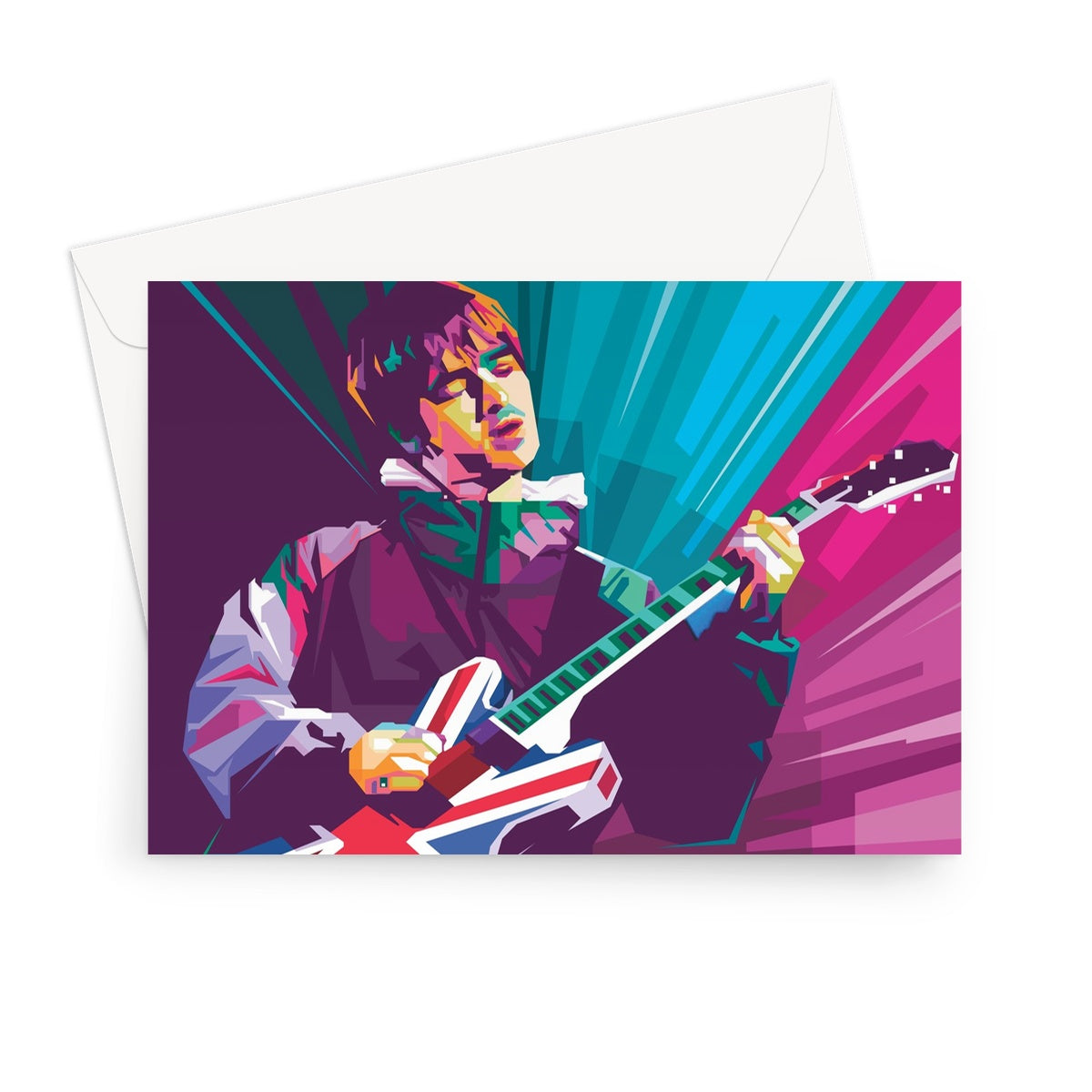 Noel Gallagher Pop Art - WPAP Greeting Card