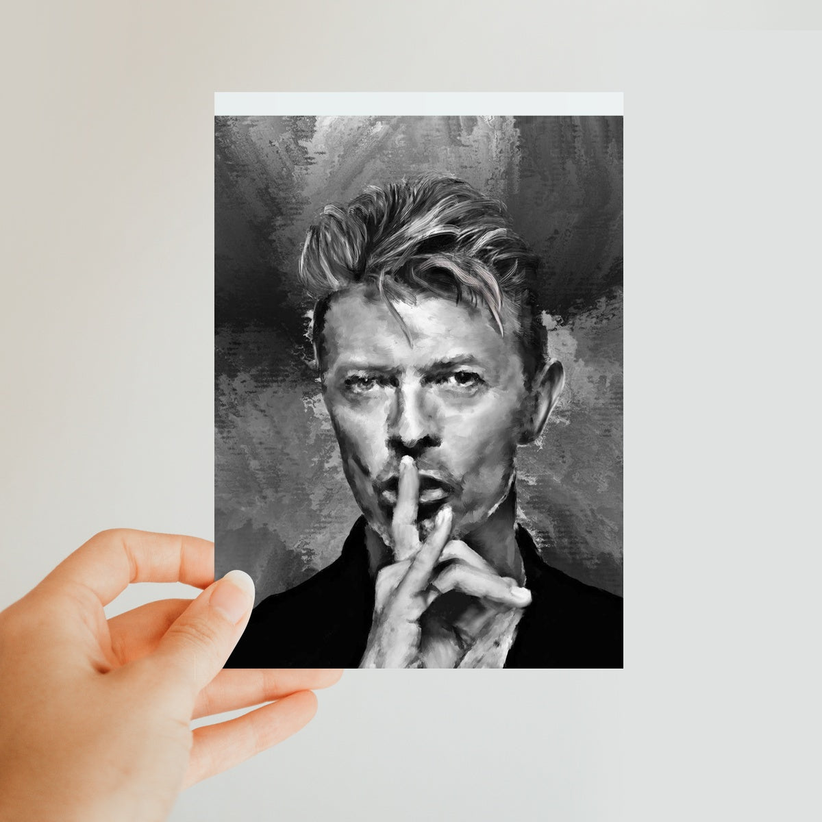 Bowie 'Shhh!' Painting Classic Postcard