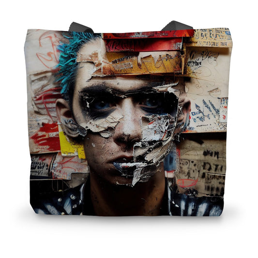 Collage Kid Canvas Tote Bag