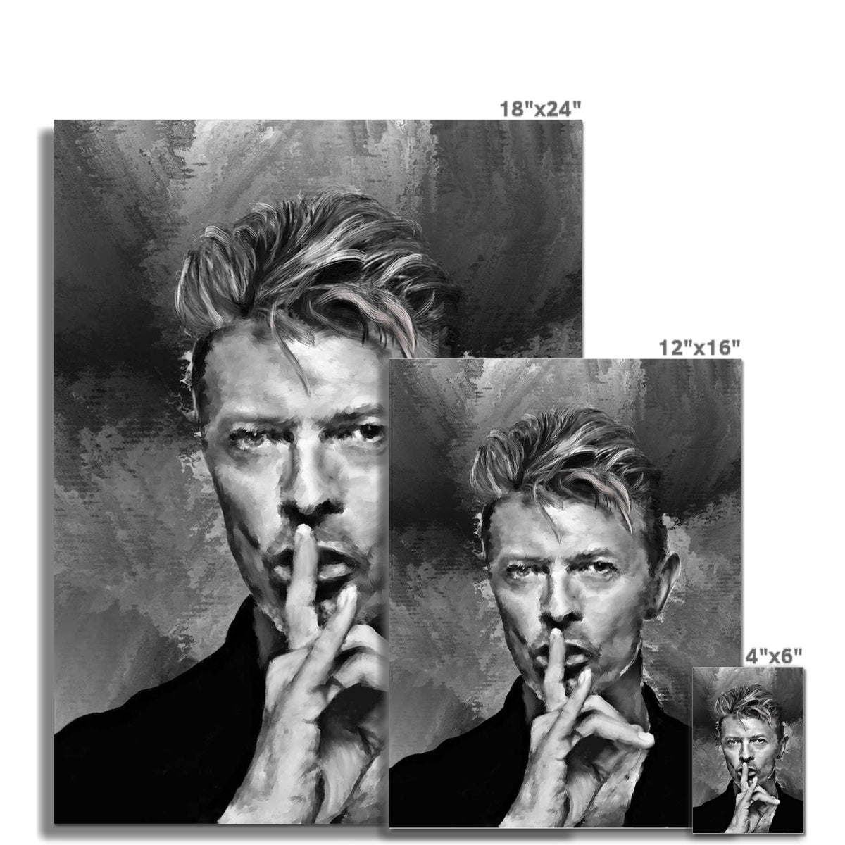 Bowie 'Shhh!' Painting Hahnemühle German Etching Print