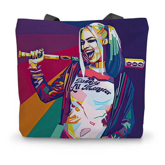 Pop Art Harley Canvas Tote Bag