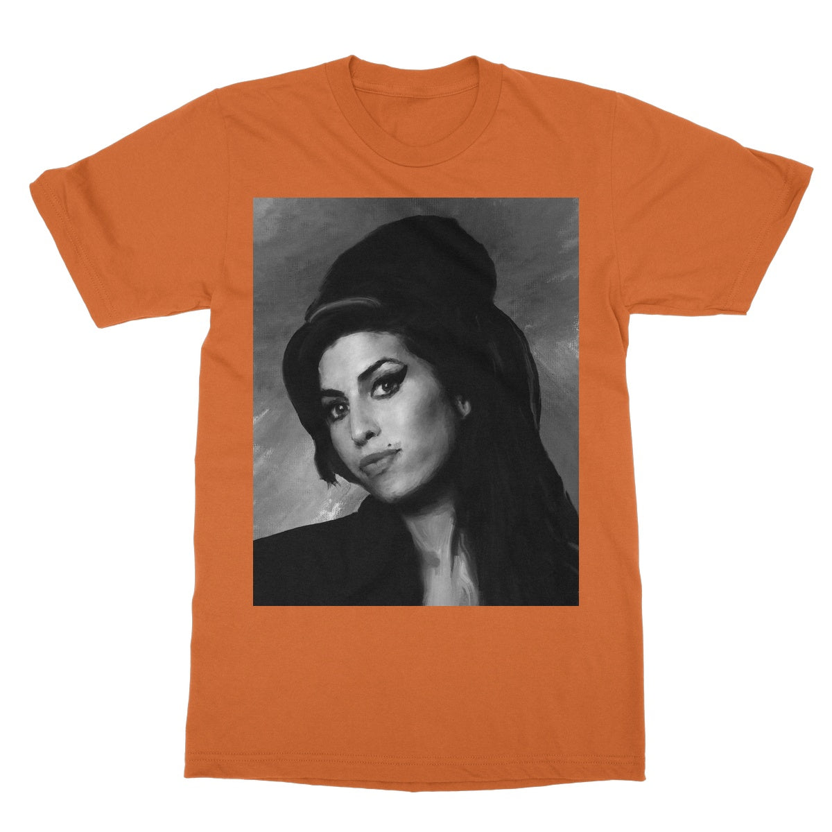 Amy Portrait - B&W Softstyle T-Shirt