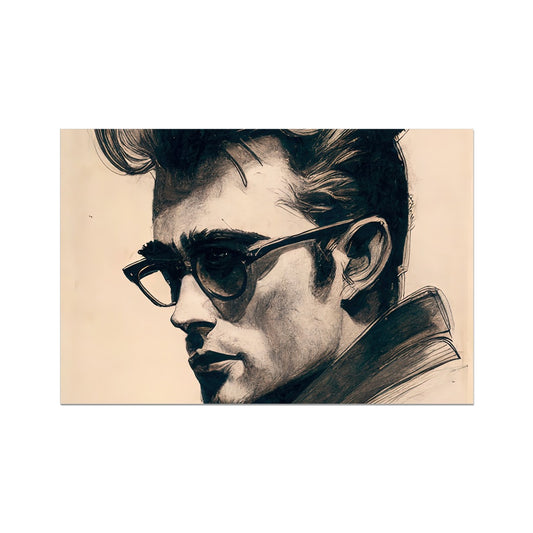 James Dean (Sketch Portrait) Hahnemühle Photo Rag Print