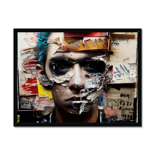 Collage Kid Framed Print