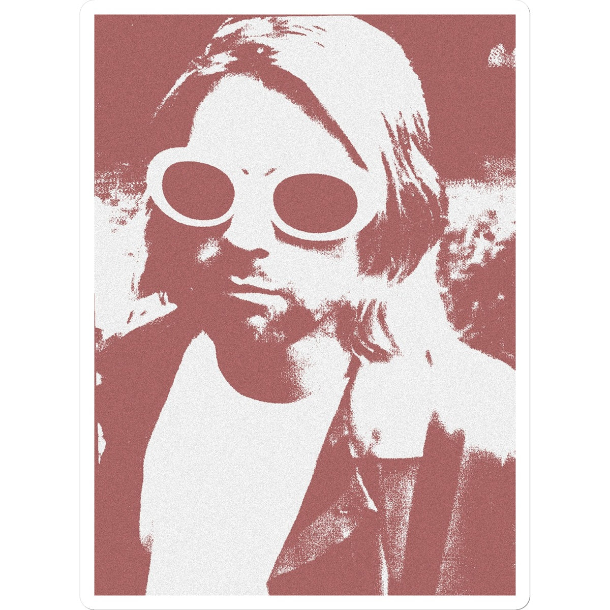 Kurt Cobain Print Sticker