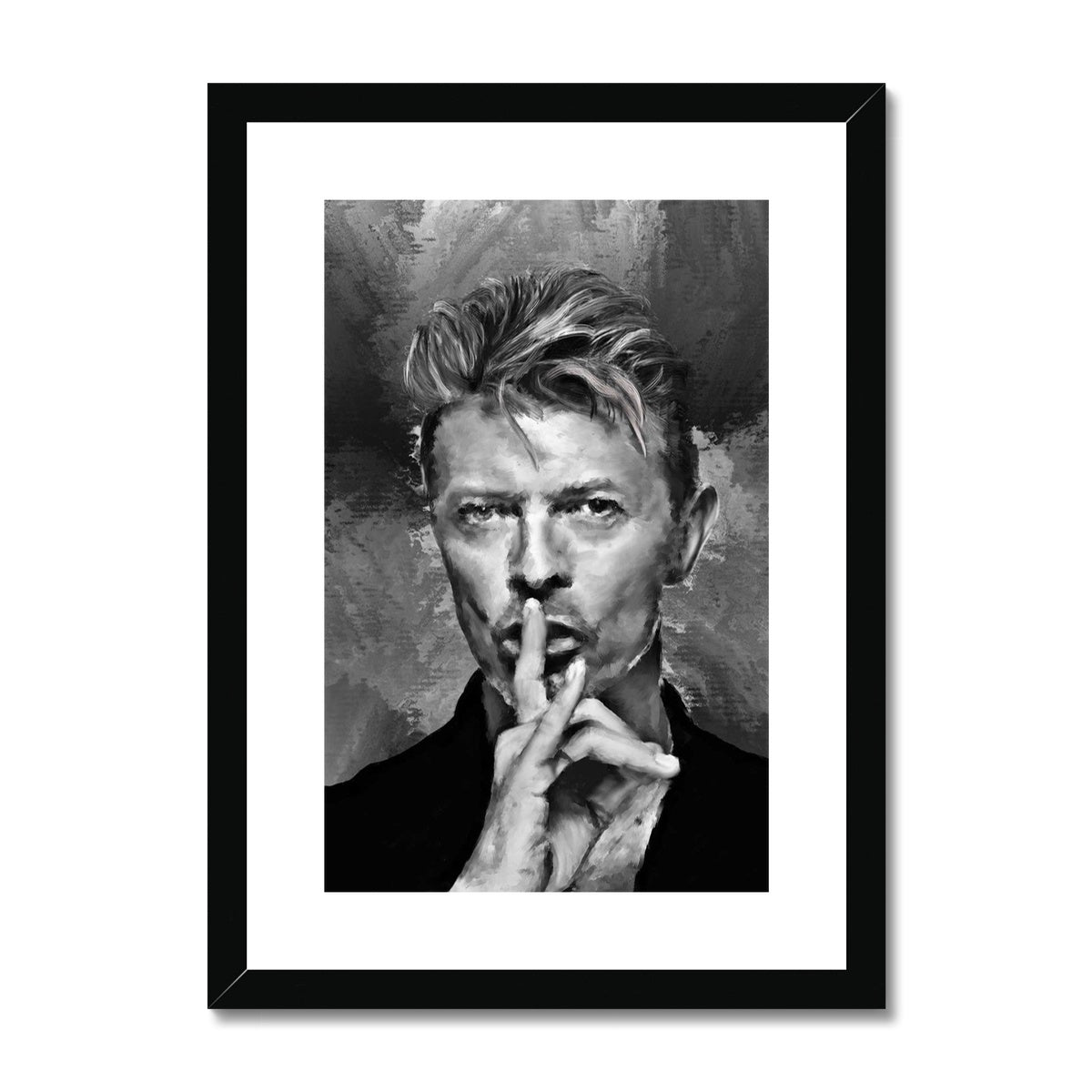 Bowie 'Shhh!' Painting Framed & Mounted Print