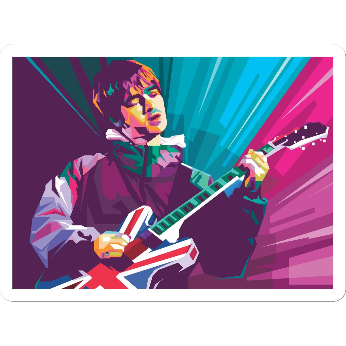 Noel Gallagher Pop Art - WPAP Sticker