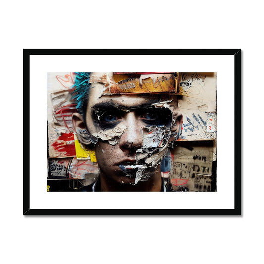 Collage Kid Framed & Mounted Print