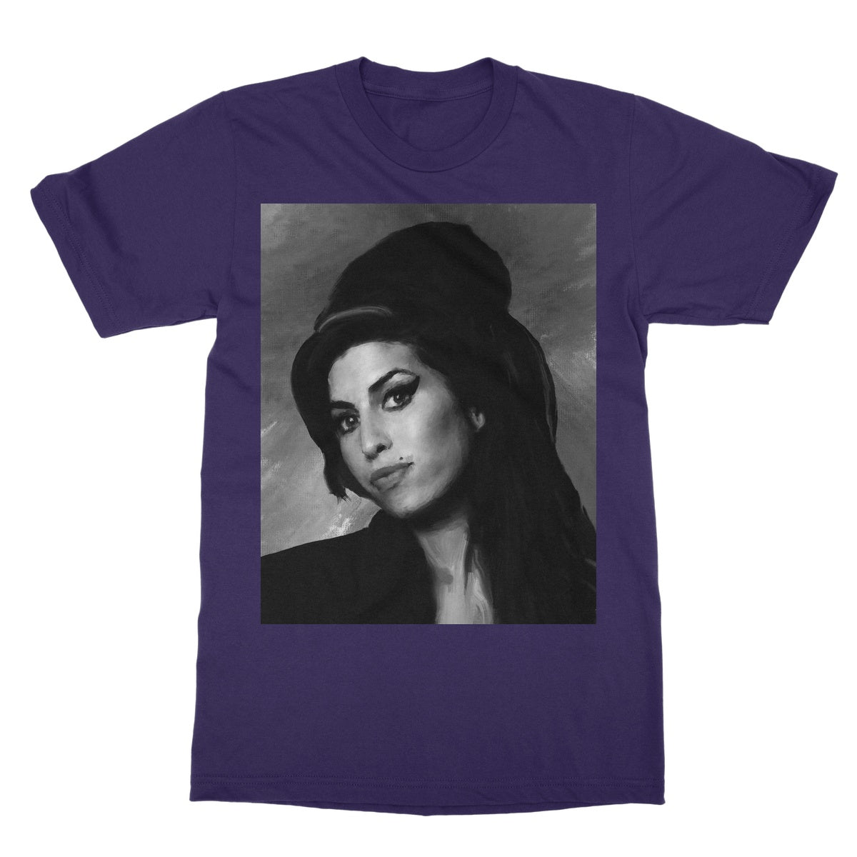 Amy Portrait - B&W Softstyle T-Shirt