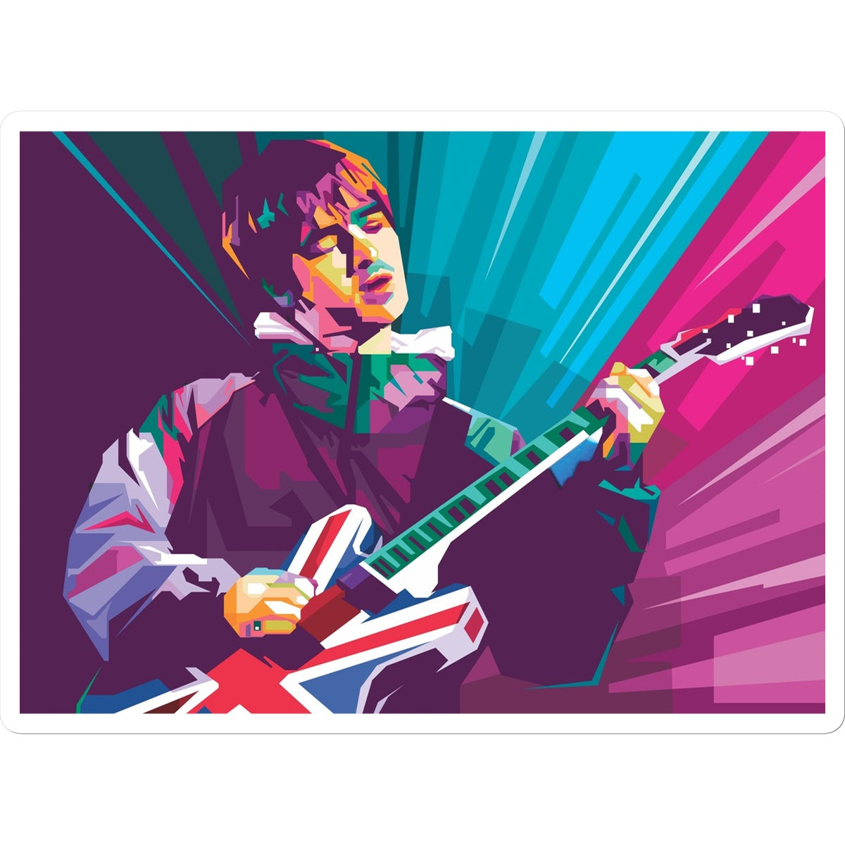 Noel Gallagher Pop Art - WPAP Sticker