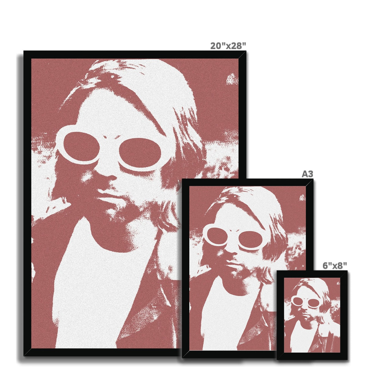 Kurt Cobain Print Framed Print