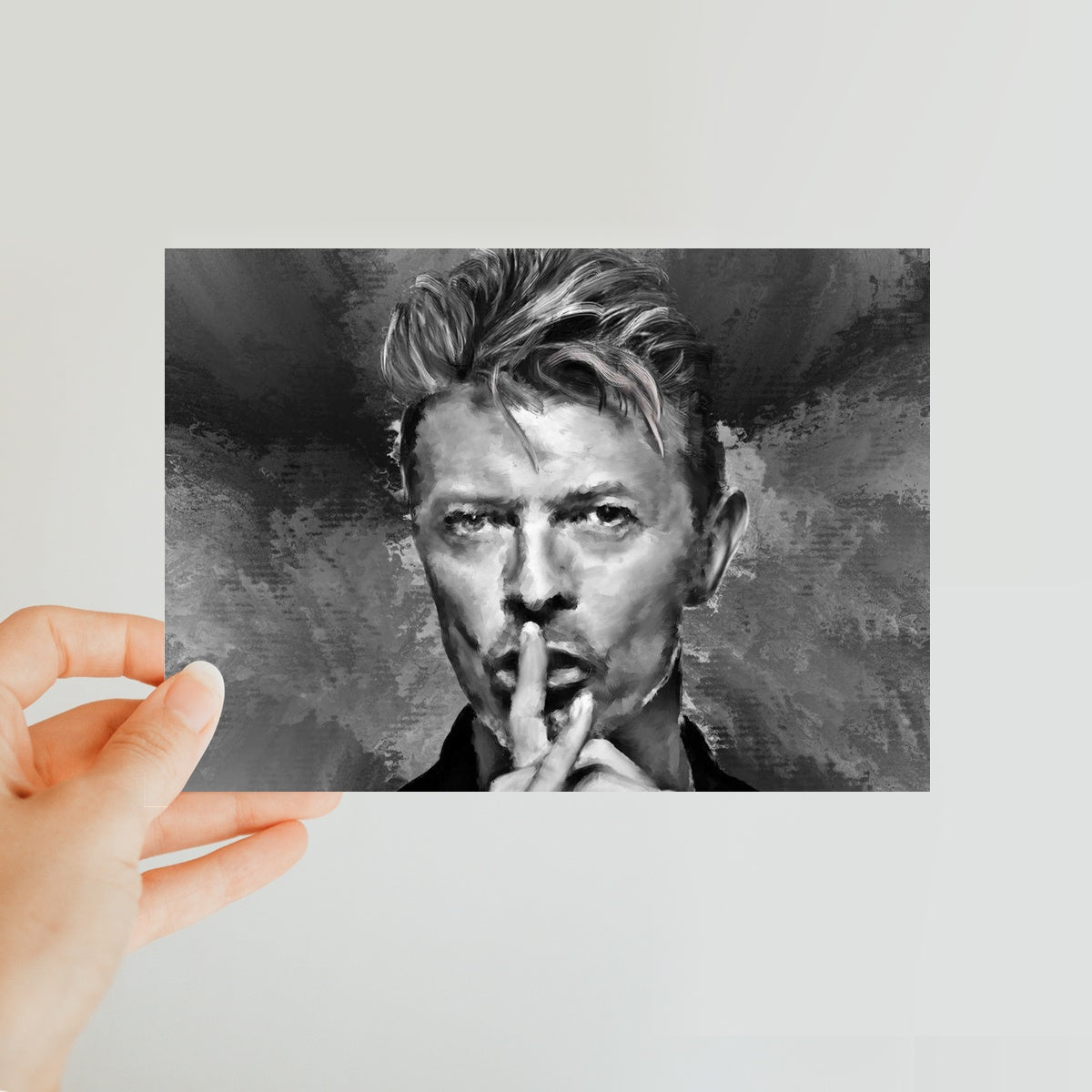 Bowie 'Shhh!' Painting Classic Postcard