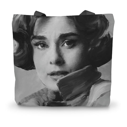 Audrey Hepburn B+W Portrait Canvas Tote Bag