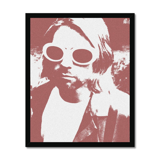 Kurt Cobain Print Budget Framed Poster