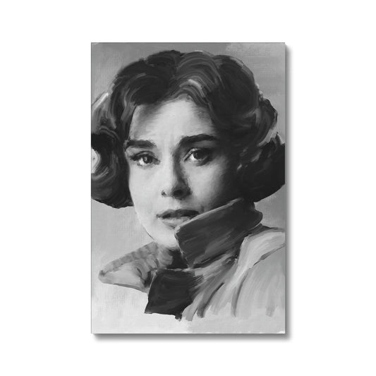Audrey Hepburn B+W Portrait Eco Canvas