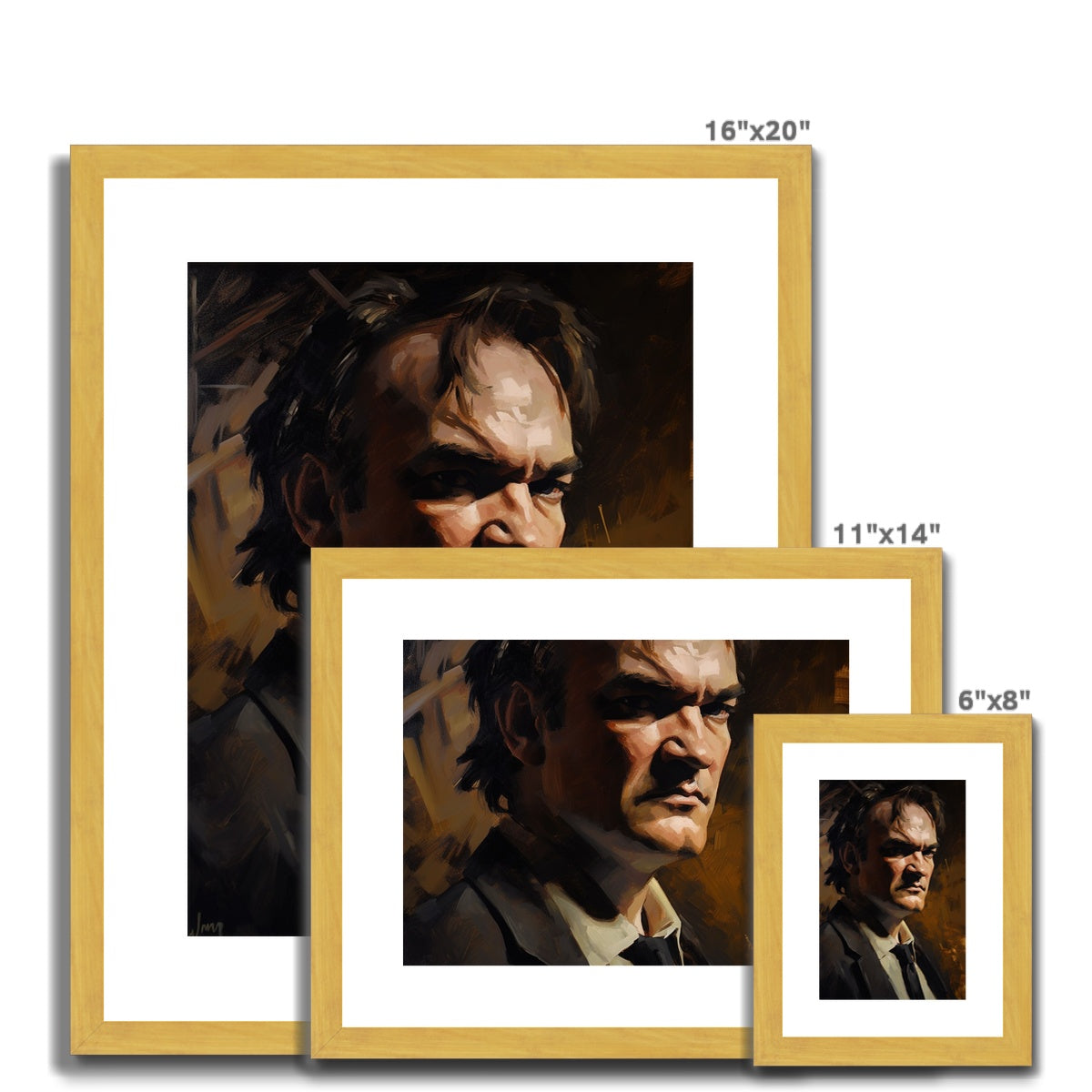 Quentin Tarantino Antique Framed & Mounted Print