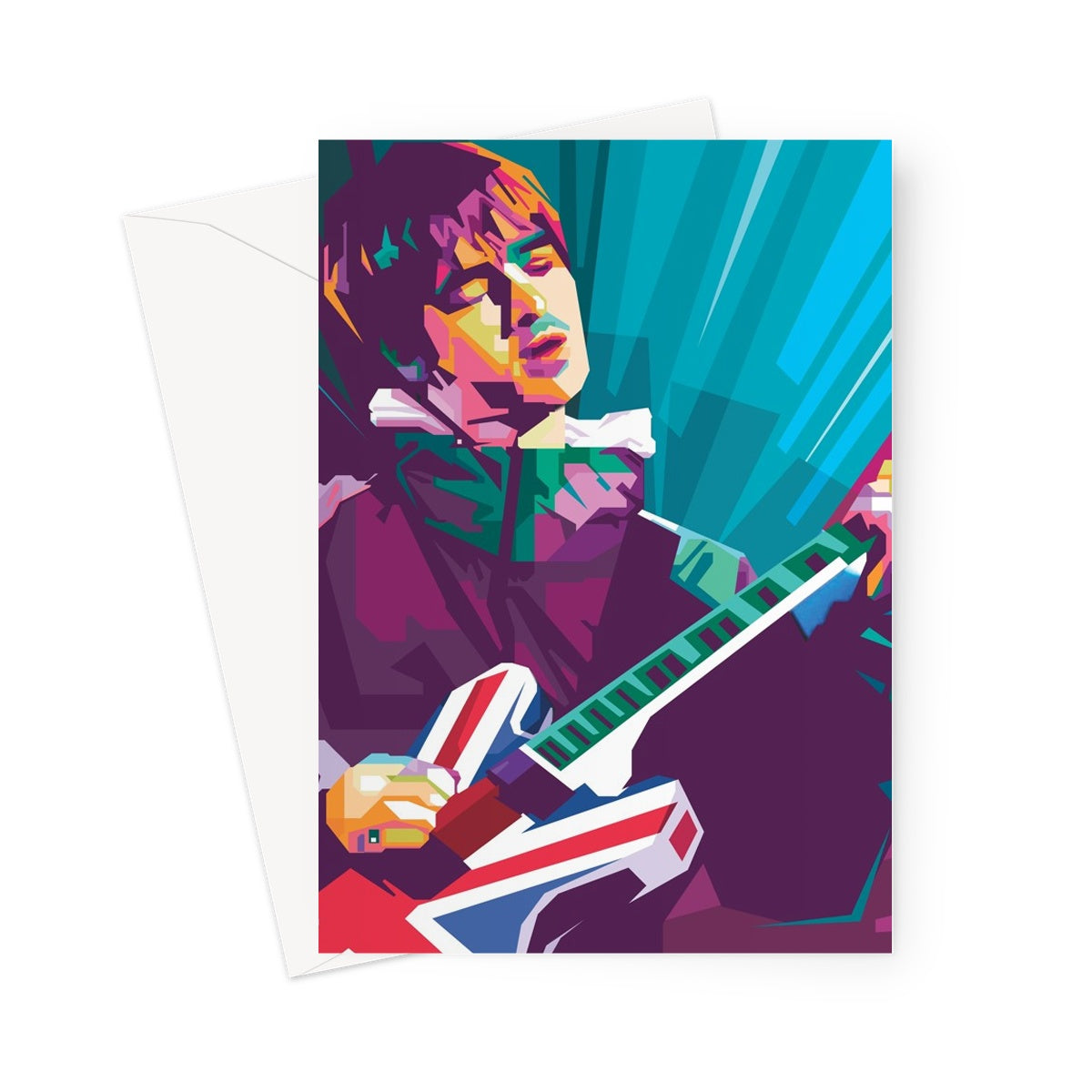Noel Gallagher Pop Art - WPAP Greeting Card