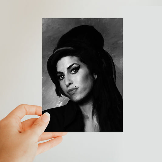 Amy Portrait - B&W Classic Postcard