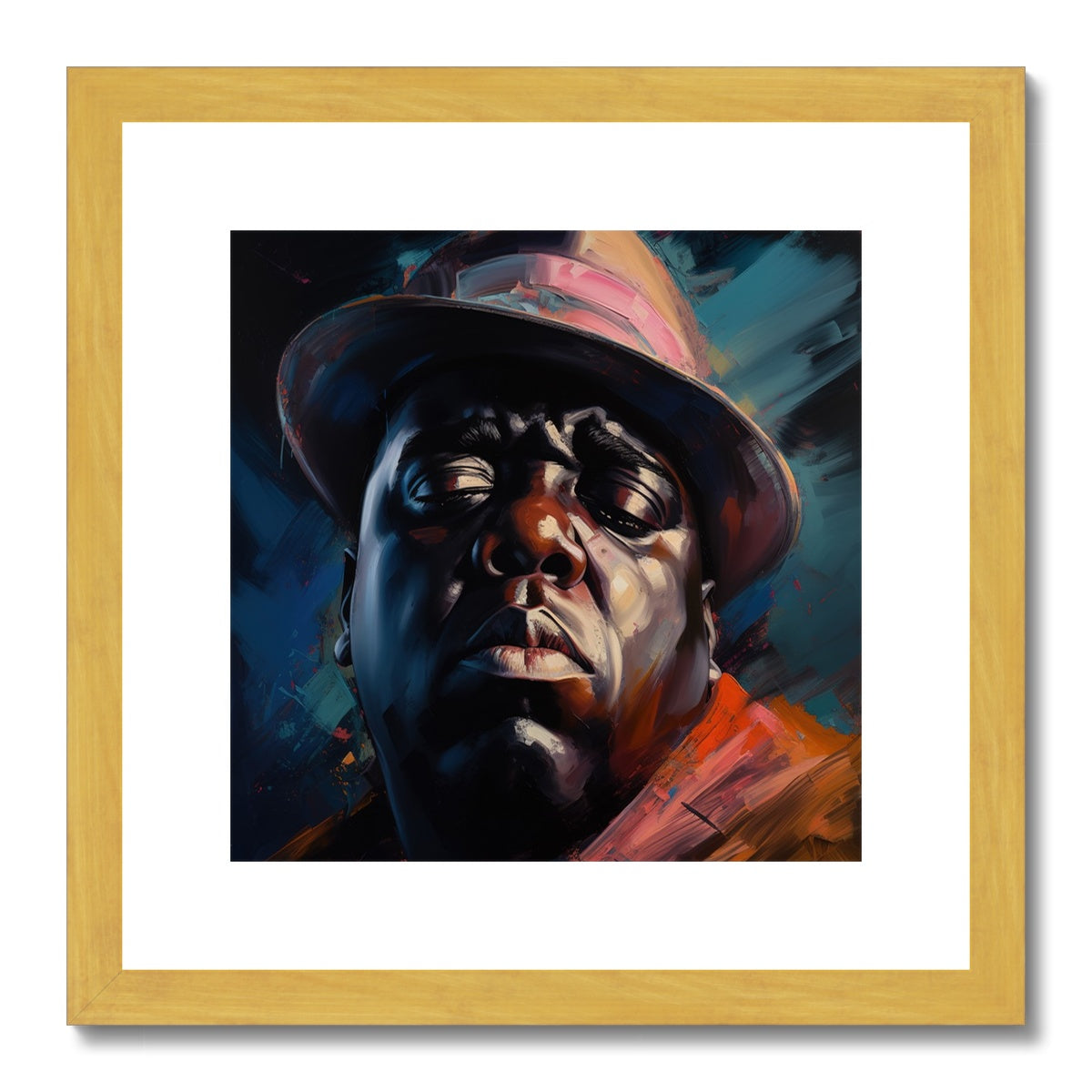 Notorious B.I.G. Antique Framed & Mounted Print