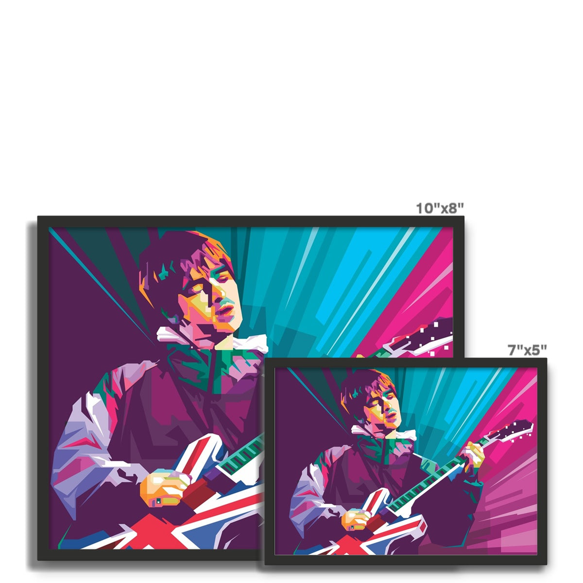 Noel Gallagher Pop Art - WPAP Framed Photo Tile