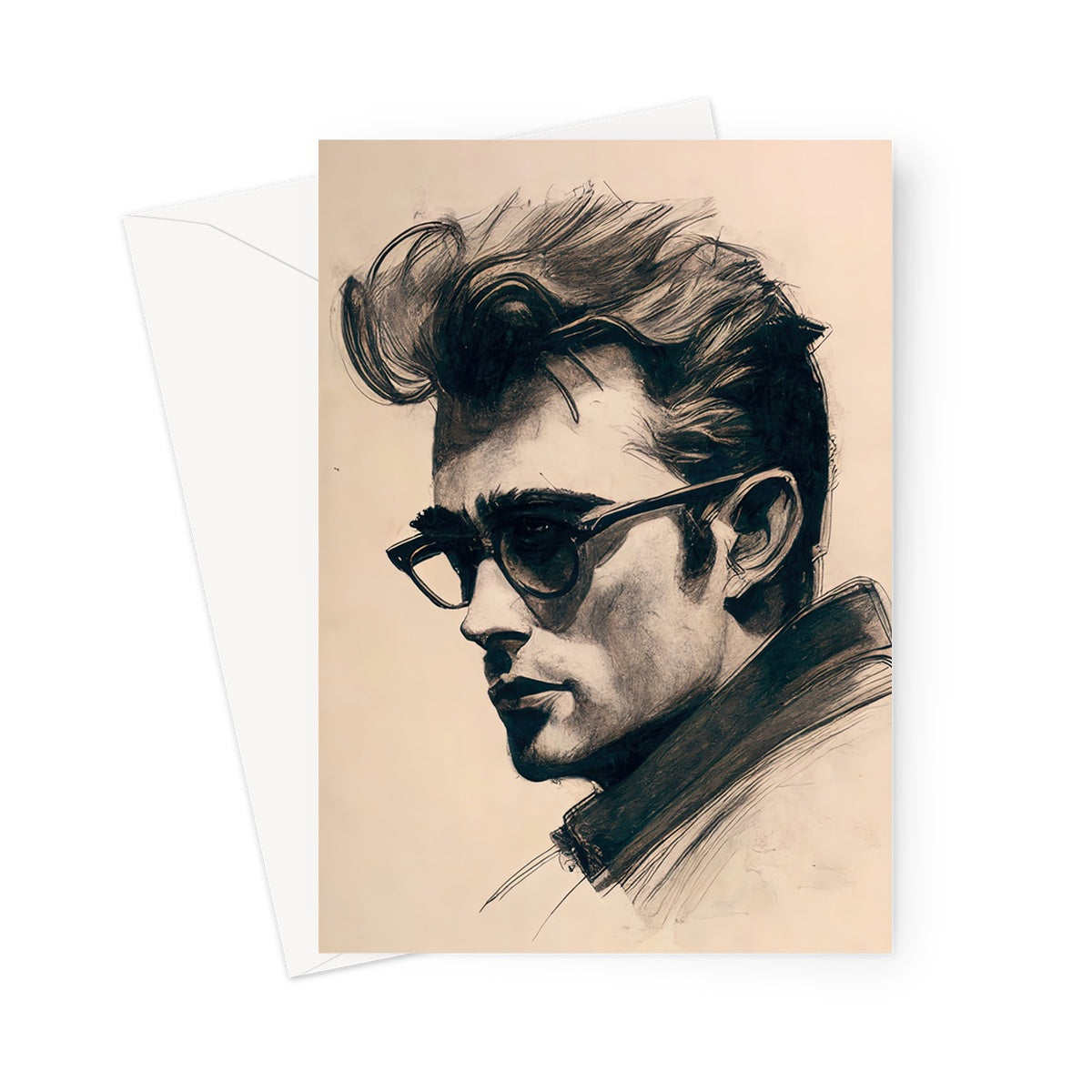 James Dean (Sketch Portrait) Greeting Card