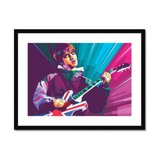 Noel Gallagher Pop Art - WPAP Framed & Mounted Print