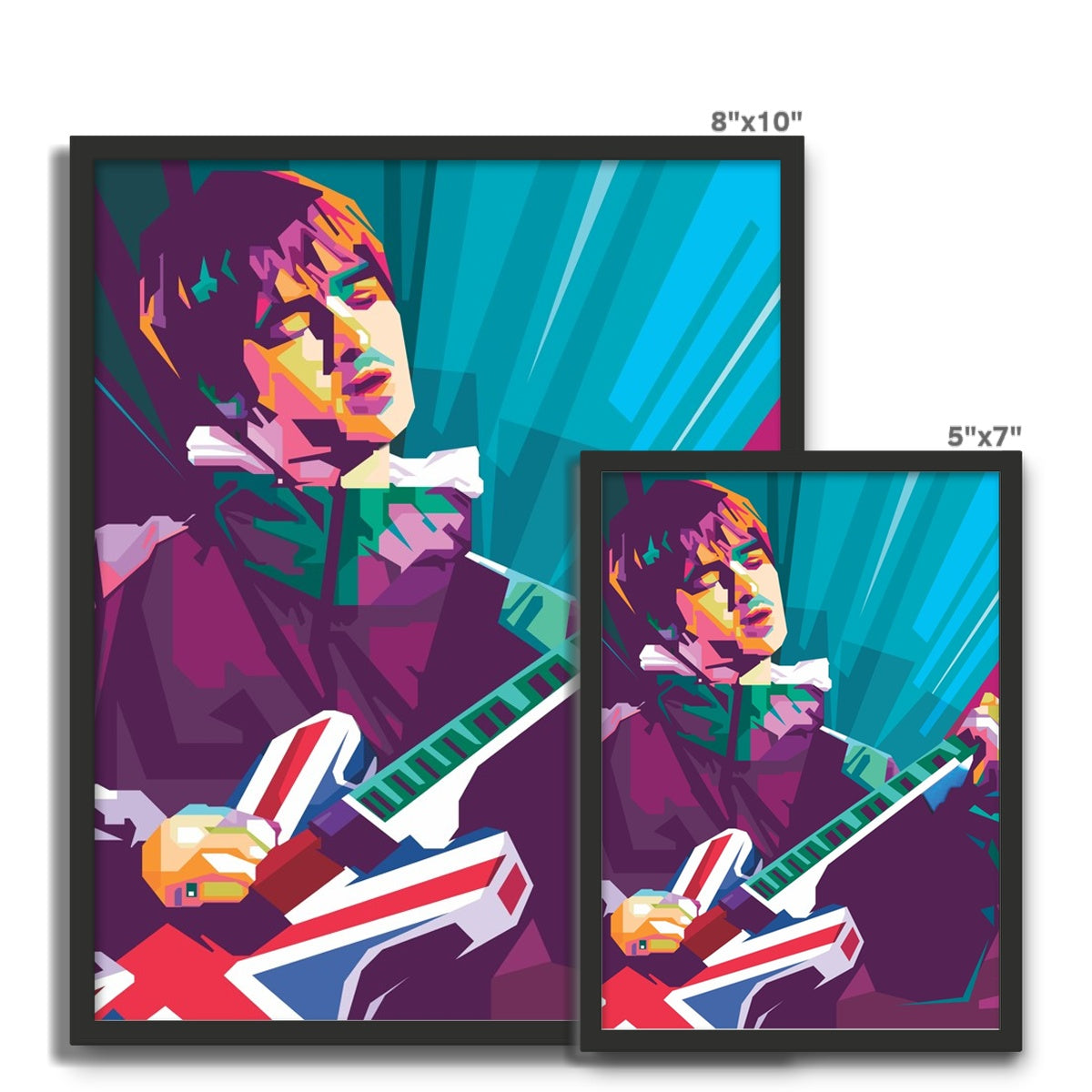 Noel Gallagher Pop Art - WPAP Framed Photo Tile