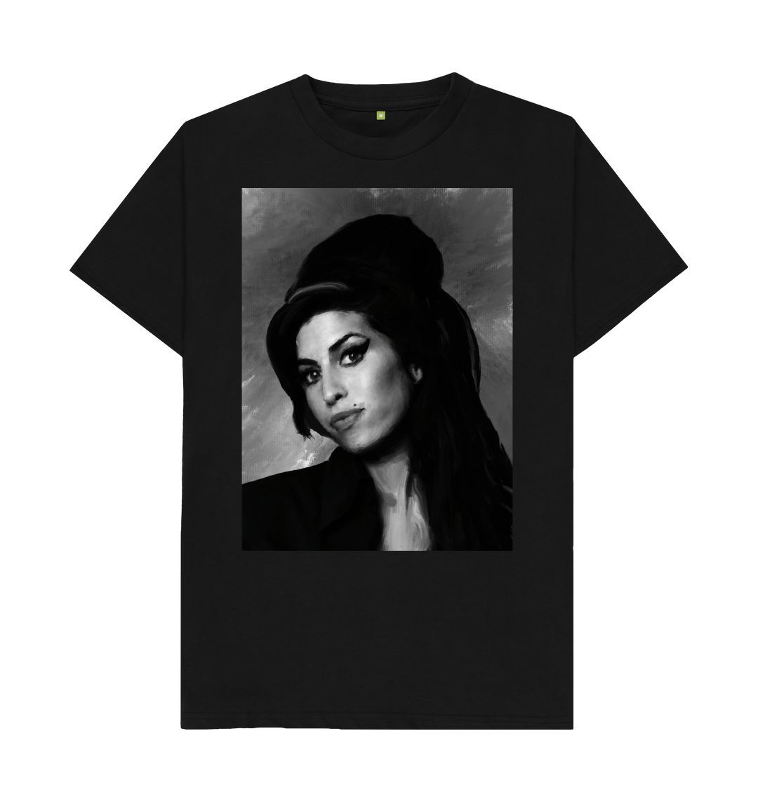 Black Black & White 'Amy' T-Shirt